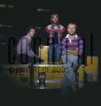 03-10-1981 Genesis, Phil Collins, Mike Rutherford and Tony Banks in Groenoordhallen, Leiden, The Netherlands. October 03, 1981  

[keywords]Posed, Flightcases[/keywords]